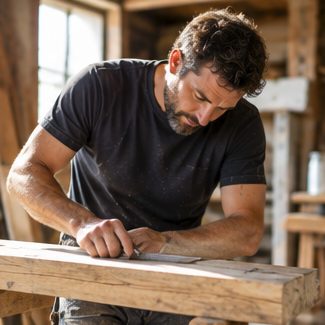 Menuisier au travail