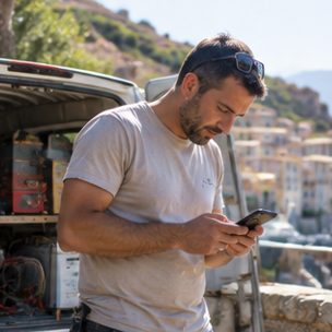 Artisan multiservice au travail